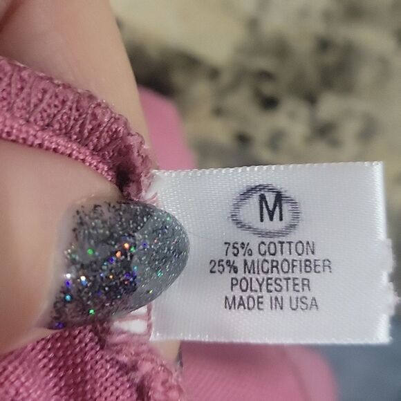 St. Croix rose colored mock neck. Size M. Made in the USA. - Picture 4 of 5